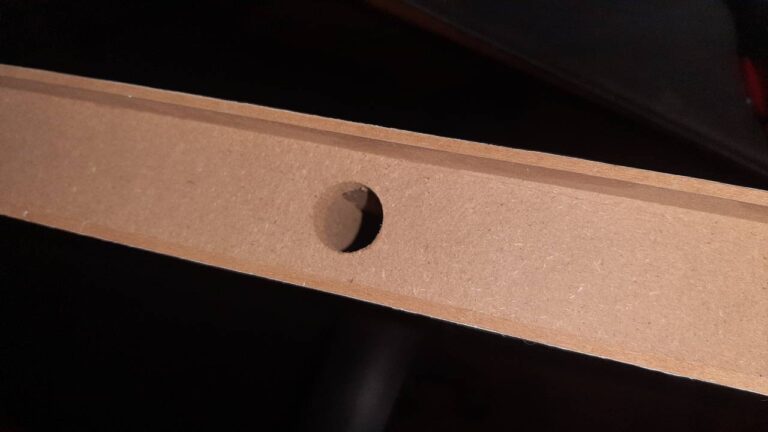 Hole on shelf that goes over frame