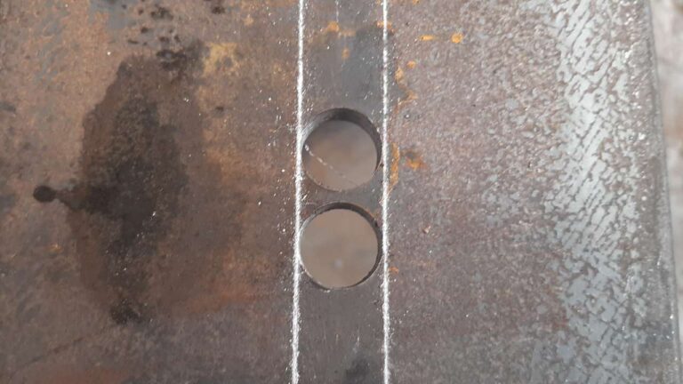 Lines marked for slot holes