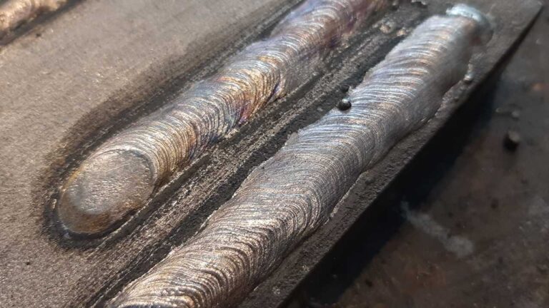 Practice flat welds on stainless steel