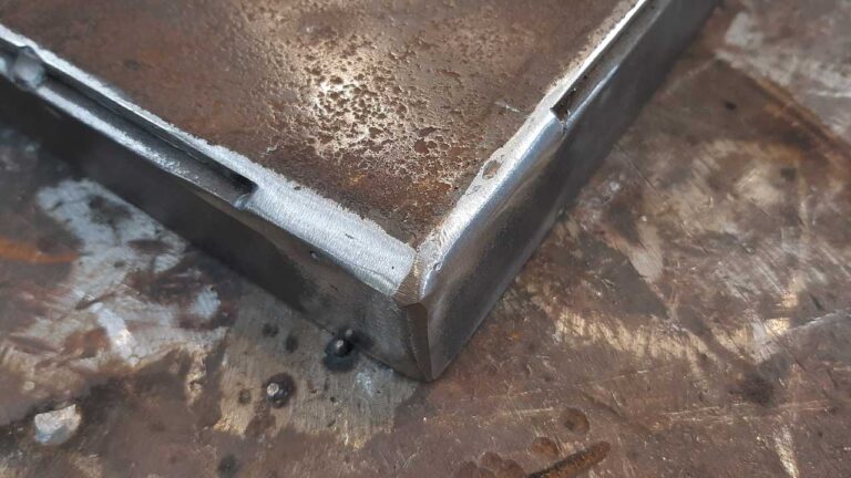 Welds ground flat and polished with flapper disc